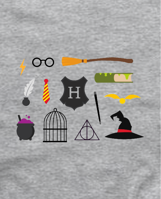 Marškinėliai Harry Potter simboliai
